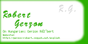 robert gerzon business card